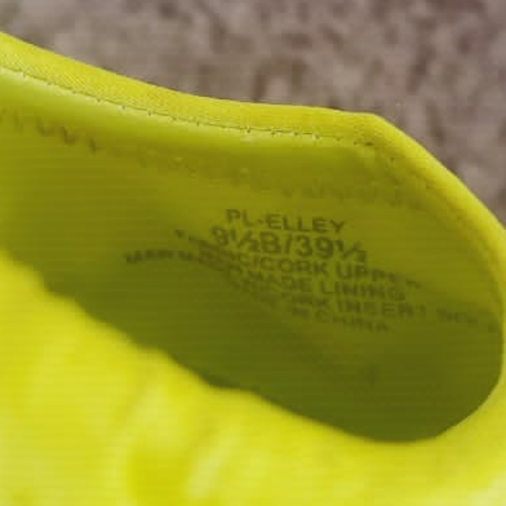 BCBGeneration Womens Elley Cork Ballet Flat Shoes Yellow Cap Toe Slip Ons 9.5B🌴 - Picture 7 of 10